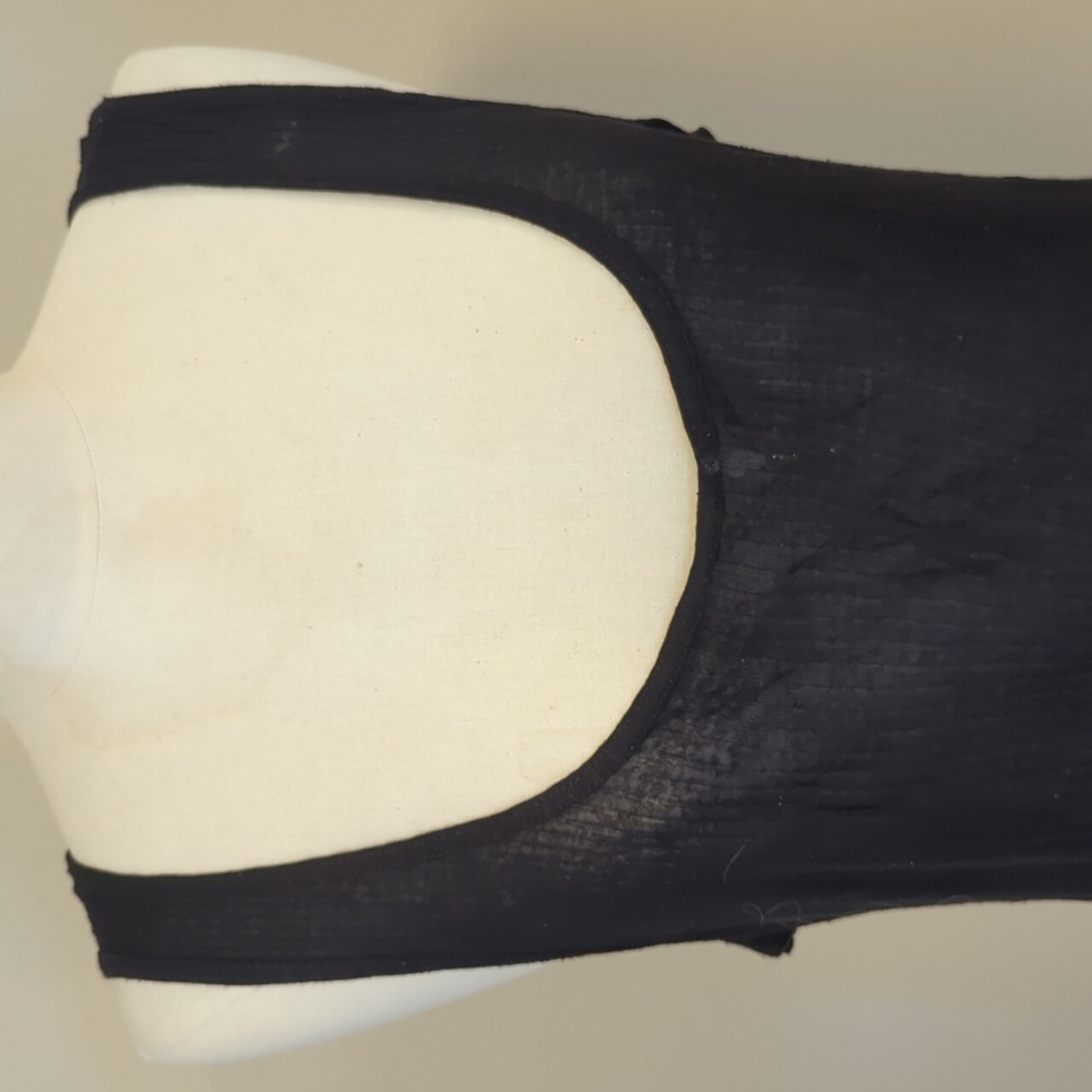 Long black tank top,XL